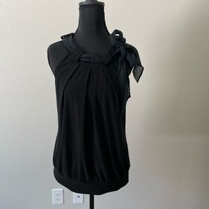 White House Black Market Black Sleeveless Blouse